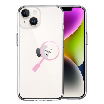 iPhone14 ケース クリア よく見たら パンダ トレーニング中 スマホケース 側面ソフト 背面ハード ハイブリッド  送料無料-0