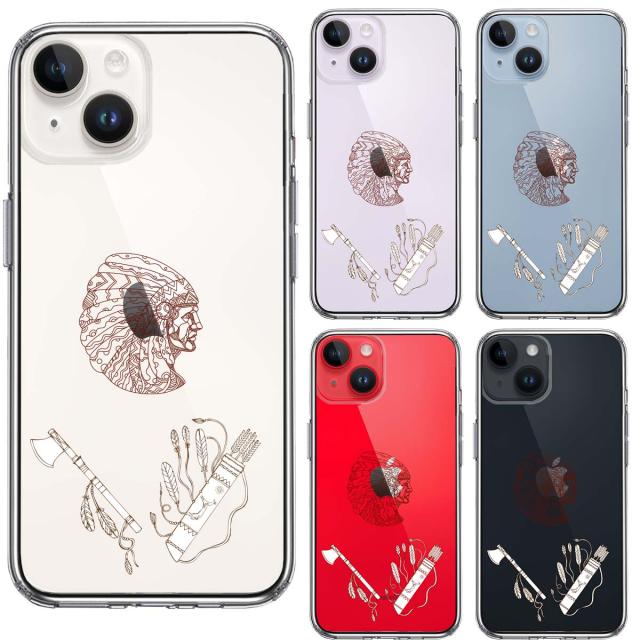 iPhone14 ケース クリア ネイティブアメリカン スマホケース 側面ソフト 背面ハード ハイブリッド  送料無料-1