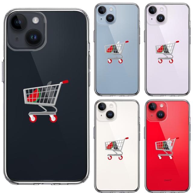 iPhone14 ケース クリア ショッピングカート スマホケース 側面ソフト 背面ハード ハイブリッド 送料無料-1