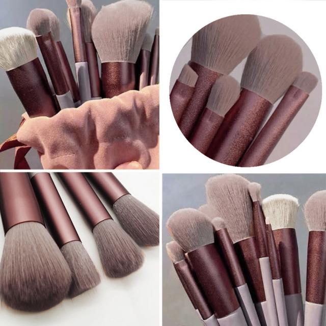 メイクブラシ13本収納ポーチ付き 送料無料 即日発送-3