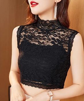 付け襟 花柄レース インナートップス 送料無料 即日発送-2