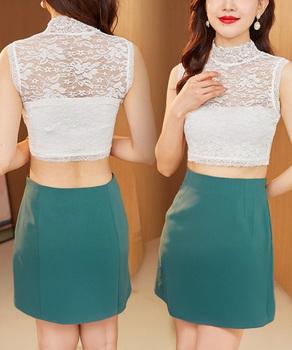 付け襟 花柄レース インナートップス 送料無料 即日発送-7