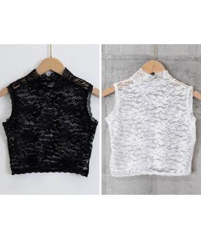 付け襟 花柄レース インナートップス 送料無料 即日発送-8