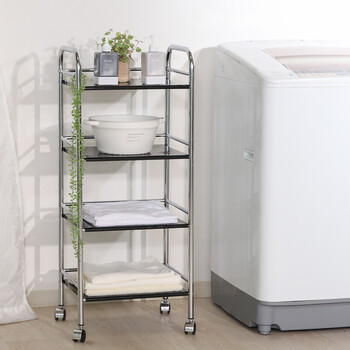 マルチワゴン ブラック×クロム 4段 送料無料-13