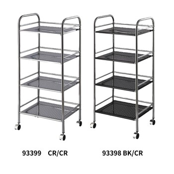 マルチワゴン ブラック×クロム 4段 送料無料-1