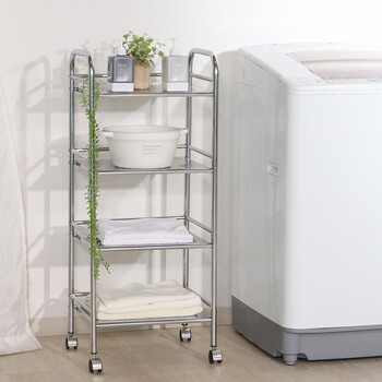 マルチワゴン ブラック×クロム 4段 送料無料-5