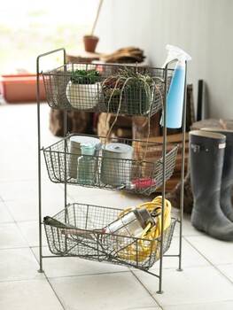 小物の魅力を引き出してくれる メッシュ3段ワイヤーバスケット 送料無料-2