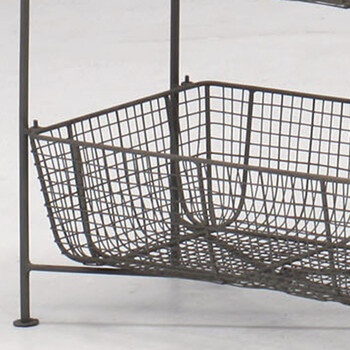 小物の魅力を引き出してくれる メッシュ3段ワイヤーバスケット 送料無料-5