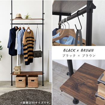 突っ張りハンガーラック 幅70 KTR 3151BR 送料無料-13