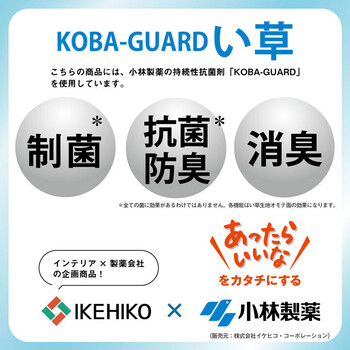 カーペット い草 上敷き カーペット 江戸間6畳 制菌 抗菌防臭 消臭 小林製薬KOBA GUARD コバガード上敷 送料無料-1