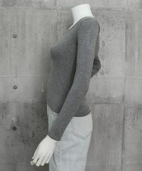 長袖Tシャツ ショート丈 Uネック 送料無料 即日発送-8