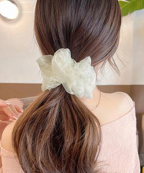 シュシュ オーガンジー ボリューム 3色 送料無料 即日発送-4