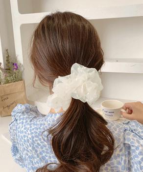 シュシュ オーガンジー ボリューム 3色 送料無料 即日発送-5