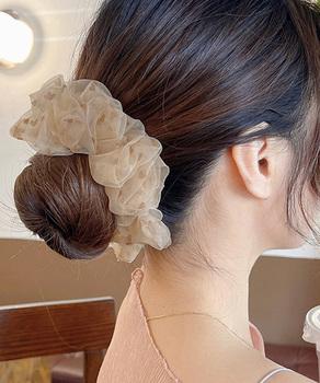 シュシュ オーガンジー ボリューム 3色 送料無料 即日発送-6