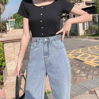 ストレートデニムパンツ レディース 美脚 送料無料 即日発送-5