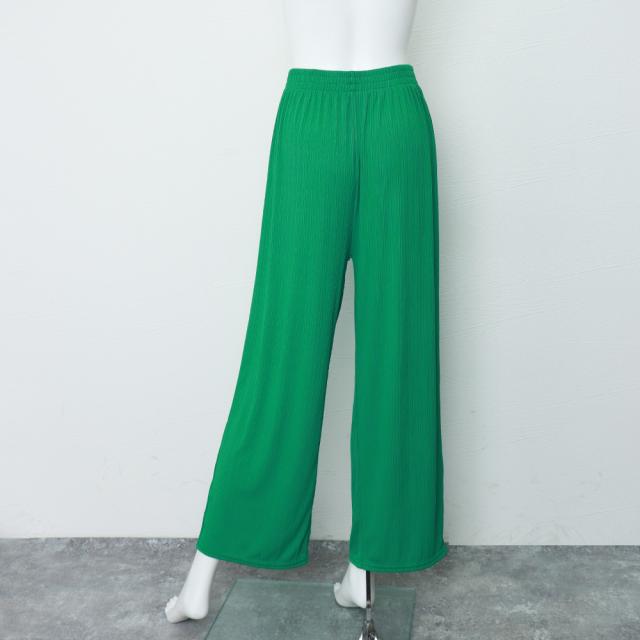 セミワイドパンツ プリーツパンツ 美脚 送料無料 即日発送-9