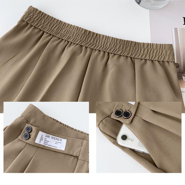 ワイドパンツ アシンメトリー 英字ロゴ 送料無料 即日発送-4