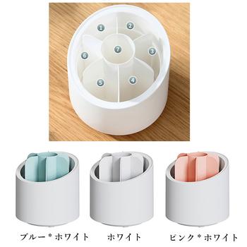 メイクブラシケース 360度回転式 透明 送料無料 即日発送-1