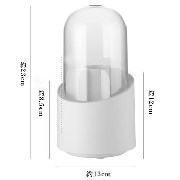 メイクブラシケース 360度回転式 透明 送料無料 即日発送-2