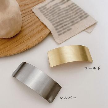 メタルバレッタ 大きめ ヘアクリップ 送料無料 即日発送-1