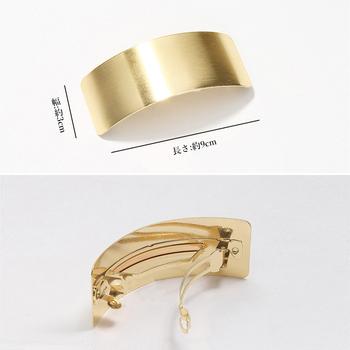 メタルバレッタ 大きめ ヘアクリップ 送料無料 即日発送-2