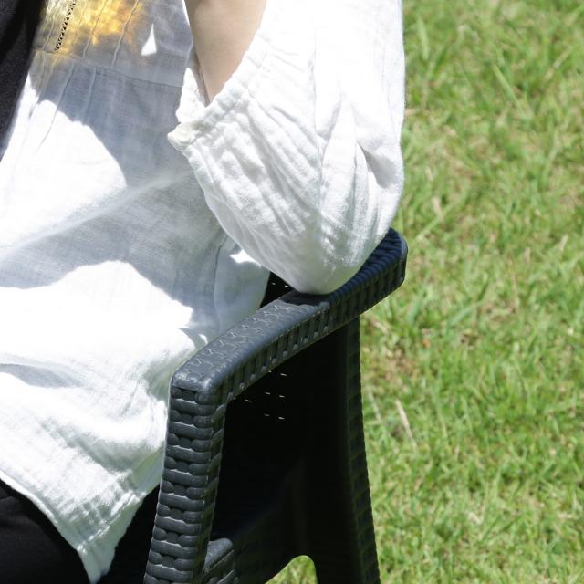 ステラ チェアー 肘付き ブラック グレー 2脚セット 送料無料-9