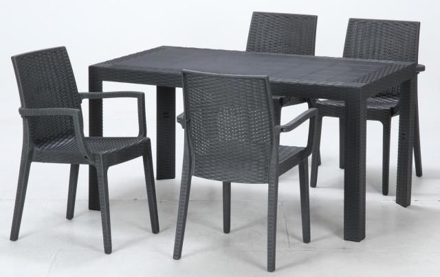 ステラ チェアー 肘付き ブラック グレー 2脚セット 送料無料-14