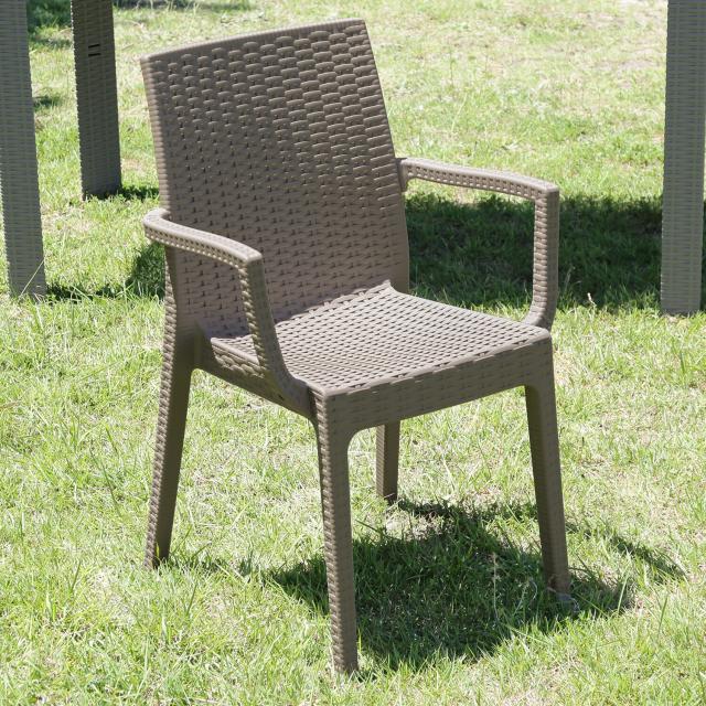 ステラ チェアー 肘付き ブラック グレー 2脚セット 送料無料-16