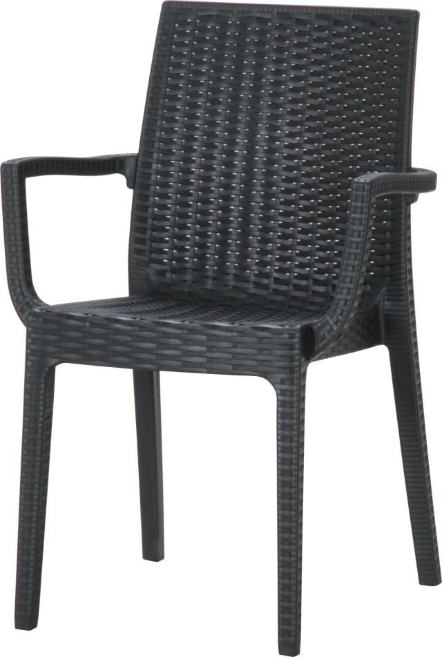 ステラ チェアー 肘付き ブラック グレー 2脚セット 送料無料-1