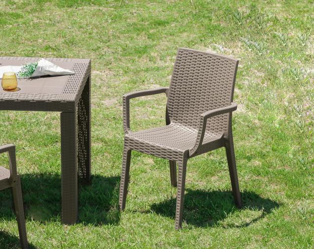 ステラ チェアー 肘付き ブラック グレー 2脚セット 送料無料-22