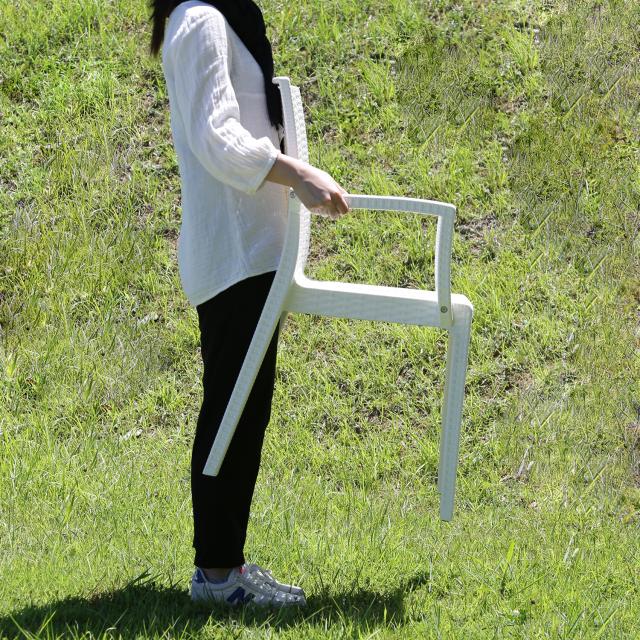 ステラ チェアー 肘付き ブラック グレー 2脚セット 送料無料-27