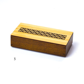 和食器 細密料理箱 ブラウン クリアー蓋付 青海波 麻の葉 七宝 送料無料-2