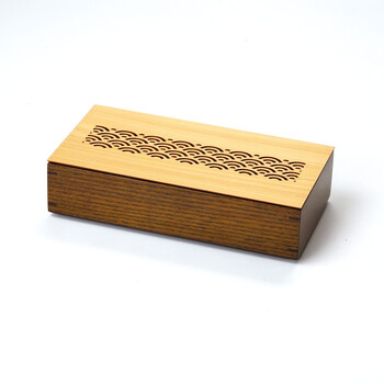 和食器 細密料理箱 ブラウン クリアー蓋付 青海波 麻の葉 七宝 送料無料-7