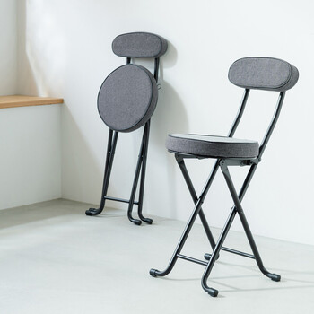 クラシカルチェア イス 北欧風 折り畳み クッション 背もたれ 完成品 椅子 パイプイス 送料無料-2