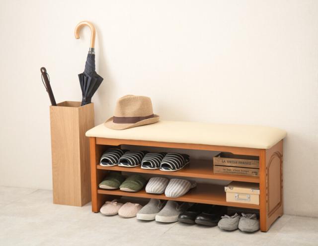 玄関ベンチVH 7102LBR 送料無料-1