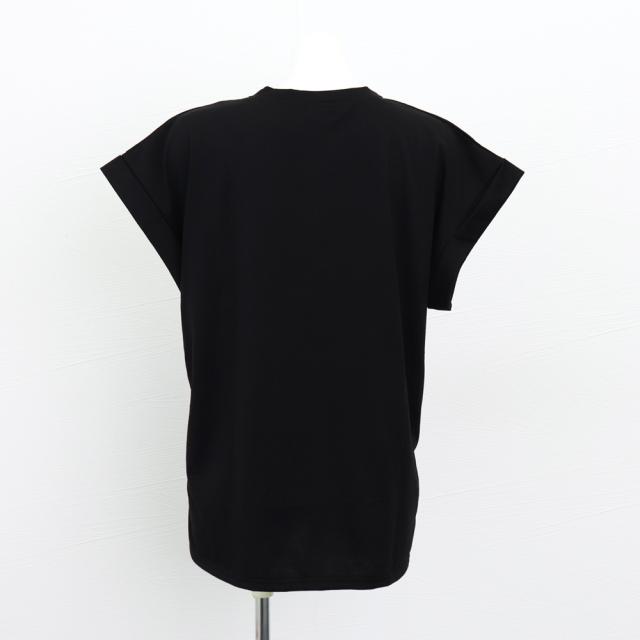 フレンチスリーブ 英字ロゴTシャツ 送料無料 即日発送-9