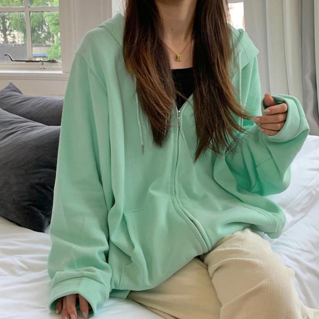 ジップアップパーカーレディーススウェット SK18950625-0717 送料無料 即日発送-9