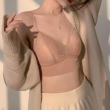 冷感タッチブラトップレディースレース下着 送料無料 即日発送-8