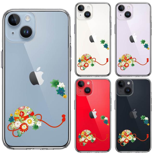iPhone14 ケース クリア 和柄 花車 スマホケース 側面ソフト 背面ハード ハイブリッド 送料無料-1