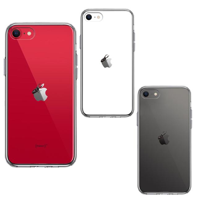 iPhoneSE ケース 第3世代 第2世代 クリア クワガタムシ 昆虫 スマホケース 側面ソフト 背面ハード ハイブリッド 送料無料-1