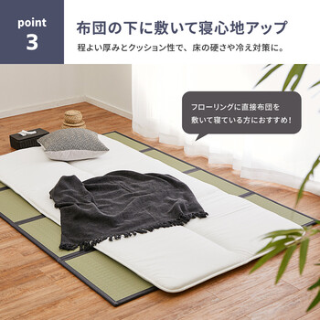 畳マットレス 約100×200cm 水拭きできる 4つ折り PP伏見 ふしみ 送料無料-5