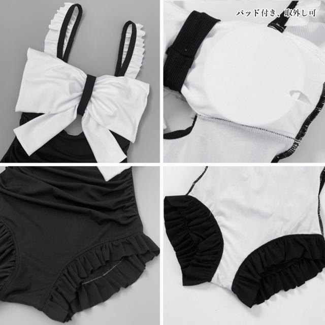 ワンピース水着 レディース ビッグリボン 送料無料 即日発送-5