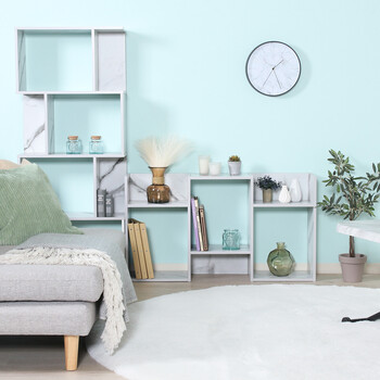 S型ディスプレイラック3段 大理石 送料無料-5