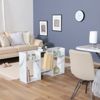 S型ディスプレイラック3段 大理石 送料無料-6