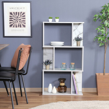 S型ディスプレイラック3段 大理石 送料無料-7