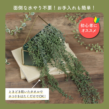 フェイクグリーン グリーンネックレス ハンギング 送料無料-6