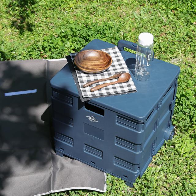 フォールディングキャリーカート L 蓋付き 3セット 送料無料-12