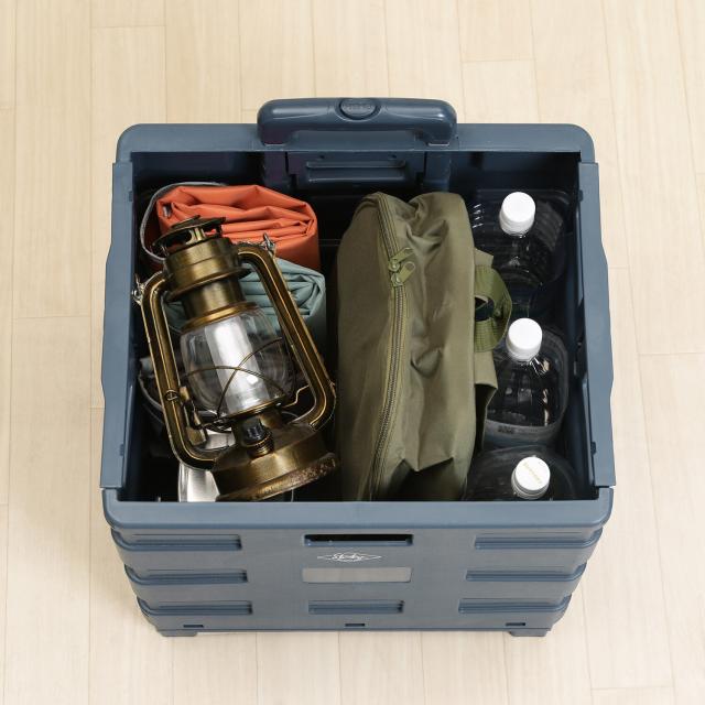 フォールディングキャリーカート L 蓋付き 3セット 送料無料-13