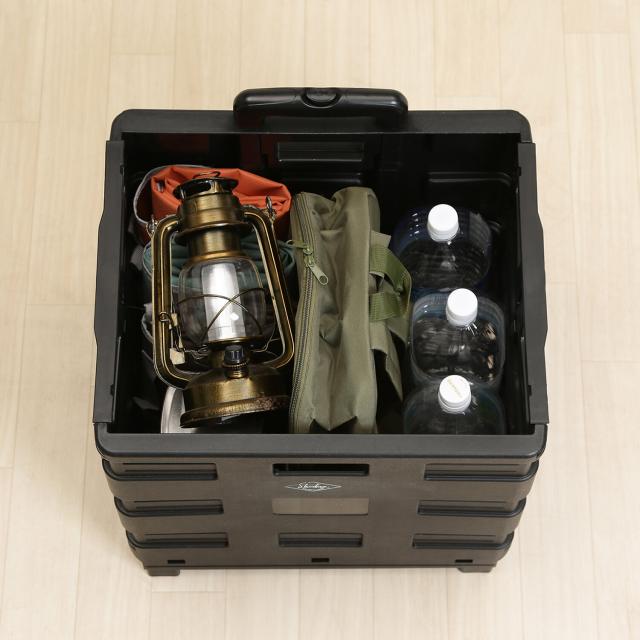 フォールディングキャリーカート L 蓋付き 3セット 送料無料-27