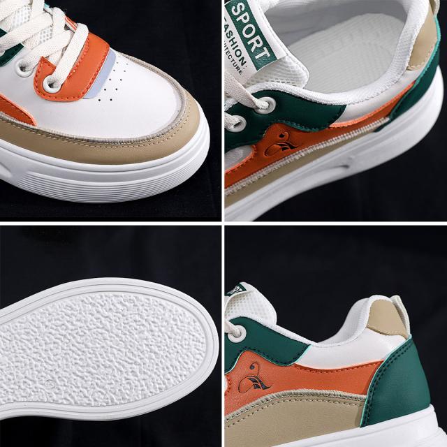 スニーカー ローカット 配色スニーカーレディース美脚 送料無料 即日発送-3